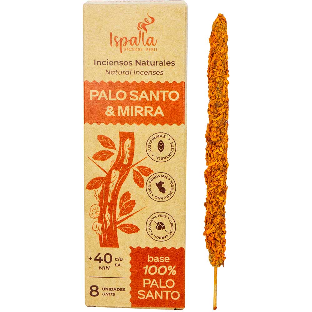 Ispalla Palo Santo & Myrrh Incense Sticks – 8 Natural Sticks