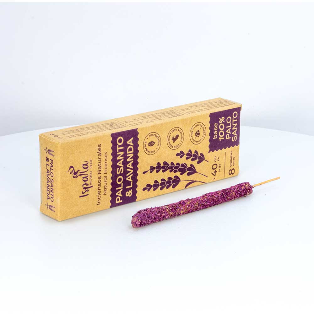 Ispalla Natural Incense - Palo Santo & Lavender (8 Sticks)