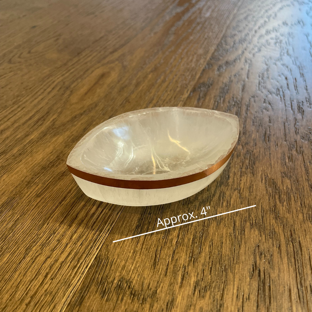 Copper-Infused Selenite Eye Bowl
