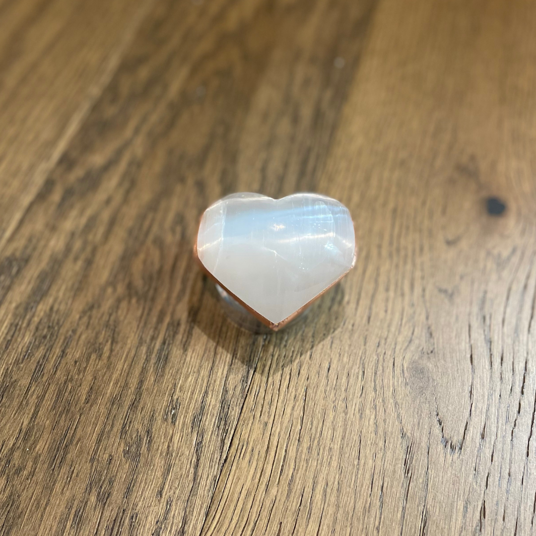 Copper-Infused Selenite Heart