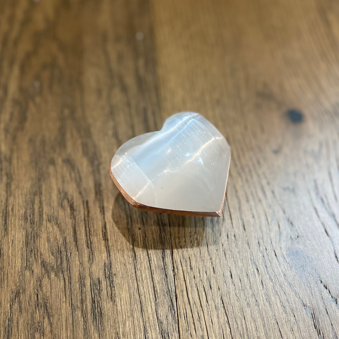 Copper-Infused Selenite Heart