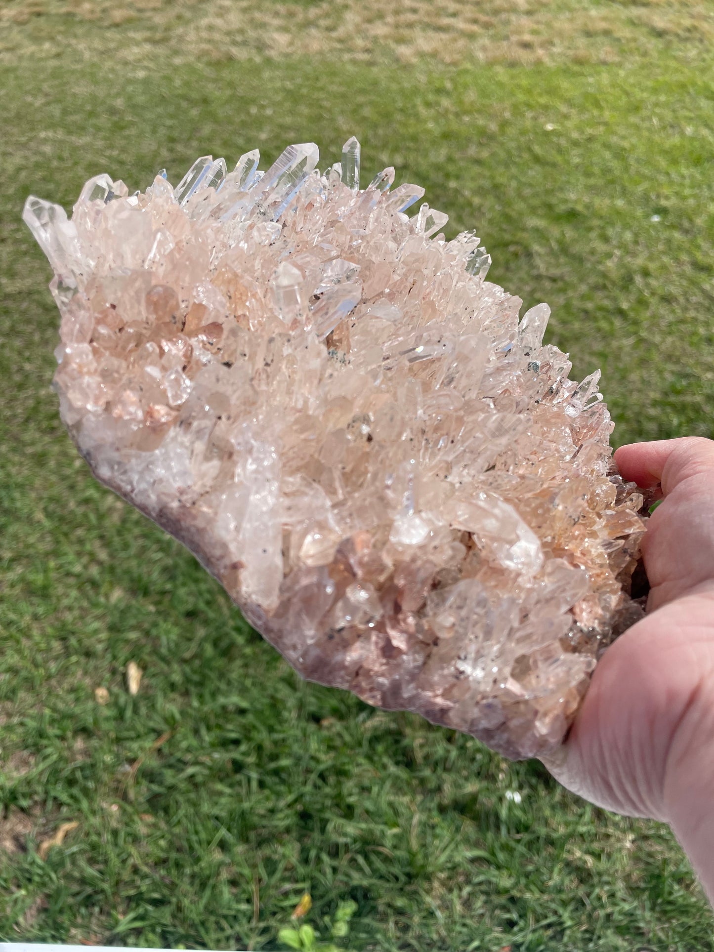 Pink Lemurian Quartz Cluster 1350g