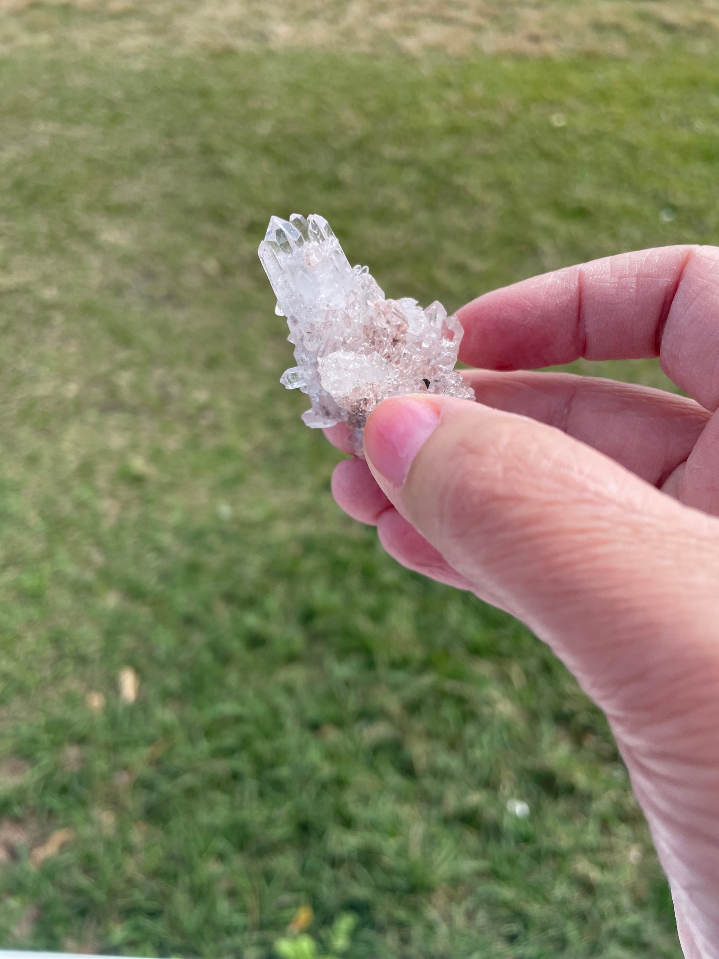 Pink Lemurian Quartz Cluster 32g