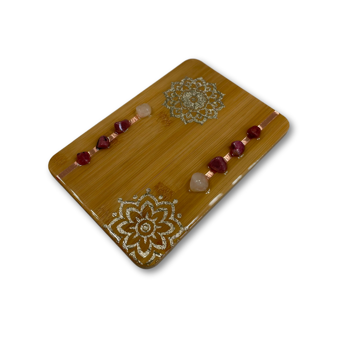 Love Crystal Bamboo Tray