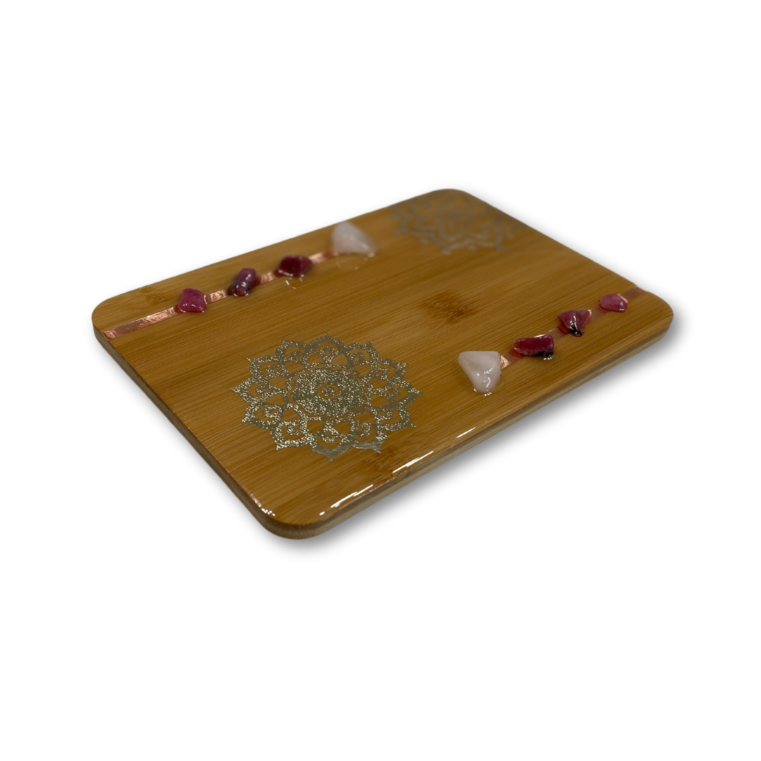 Love Crystal Bamboo Tray