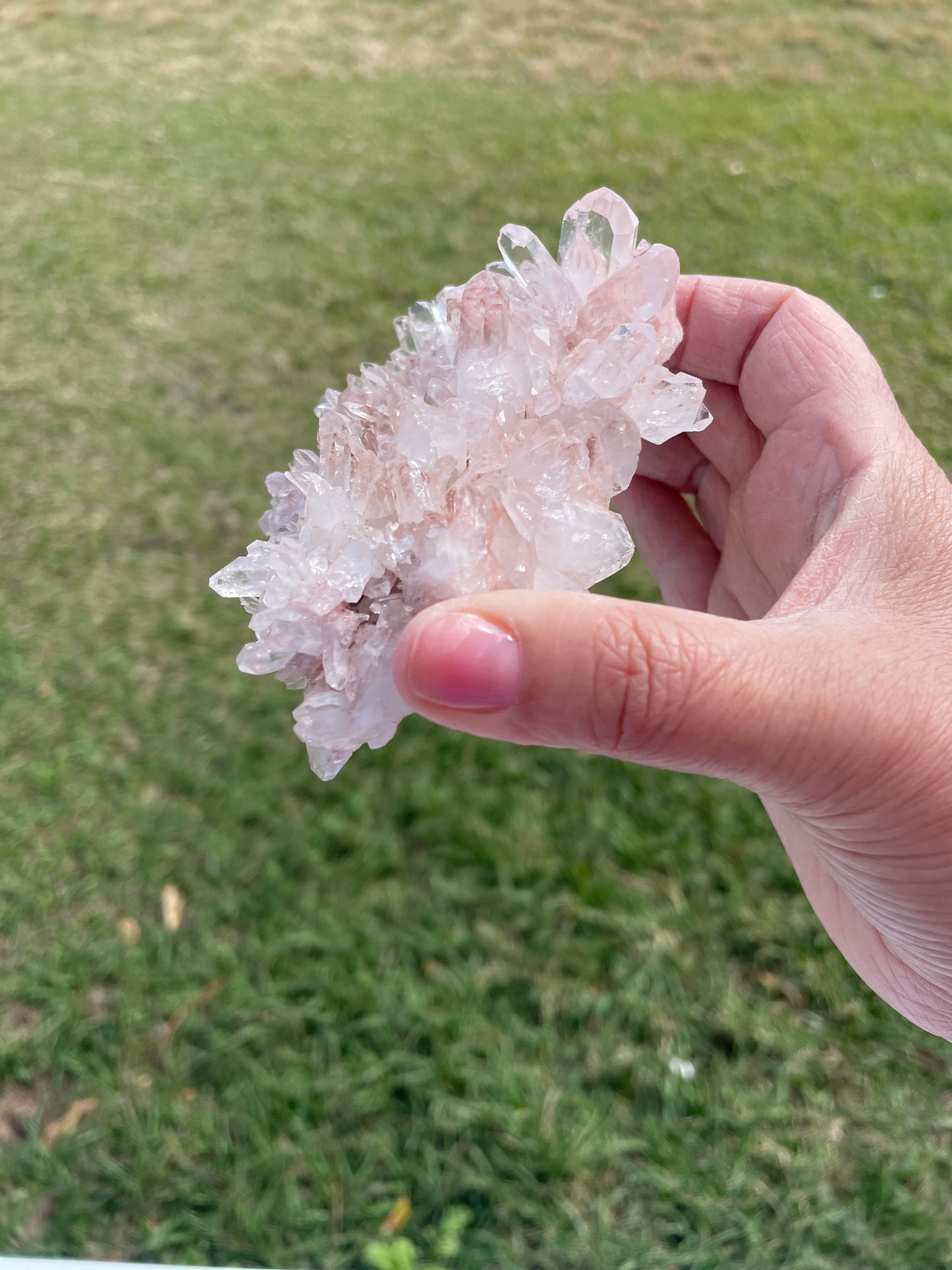 Pink Lemurian Quartz Cluster 184g