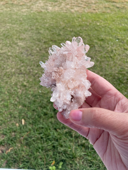 Pink Lemurian Quartz Cluster 184g