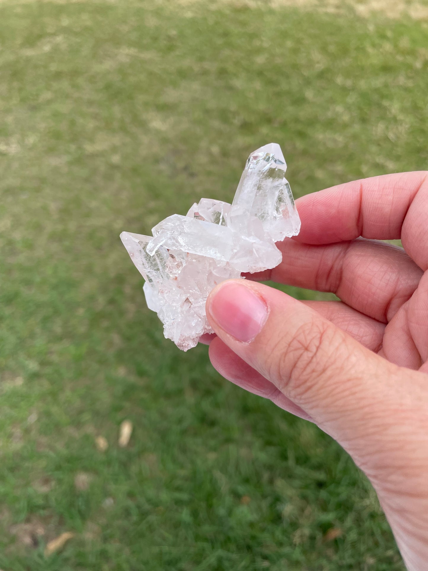 Pink Lemurian Quartz Cluster 53g