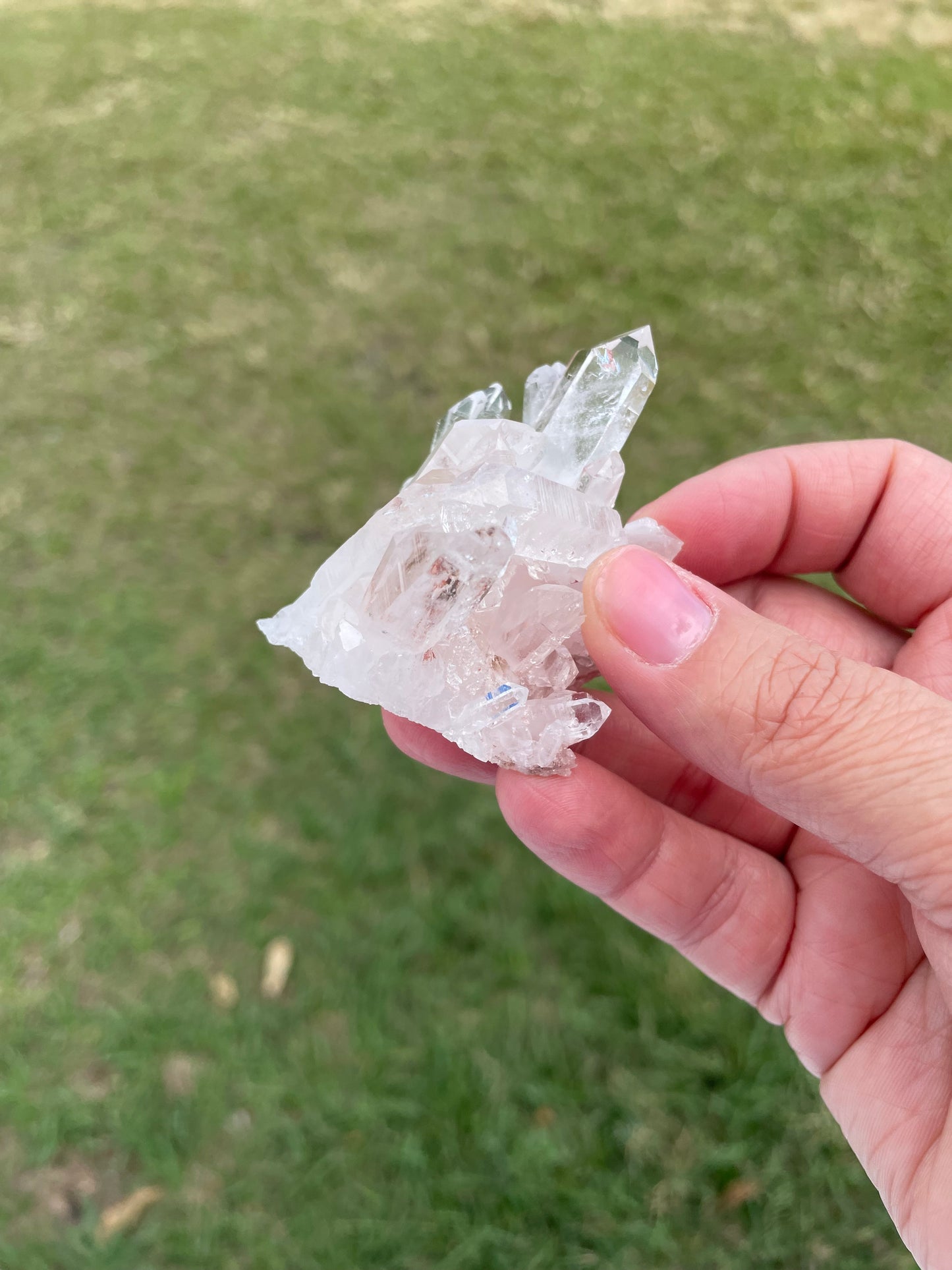 Pink Lemurian Quartz Cluster 53g