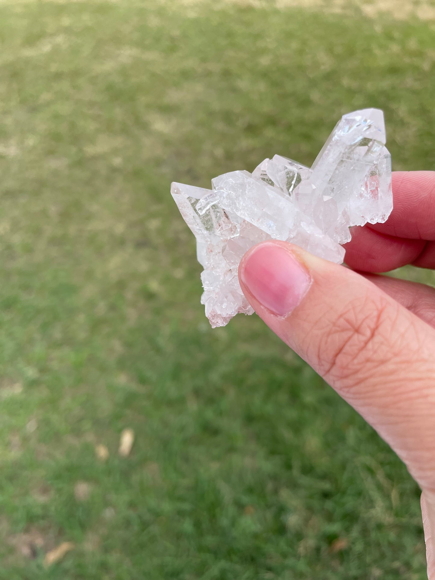 Pink Lemurian Quartz Cluster 53g