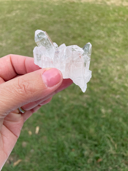 Pink Lemurian Quartz Cluster 53g