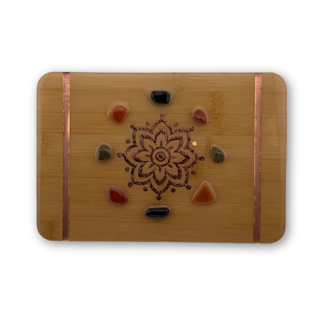 Protection Crystal Bamboo Tray
