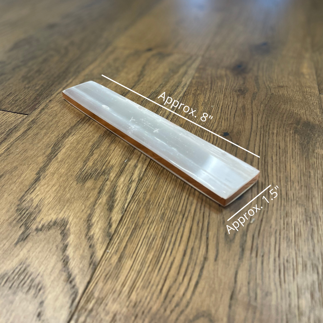 Copper-Infused Selenite Ruler