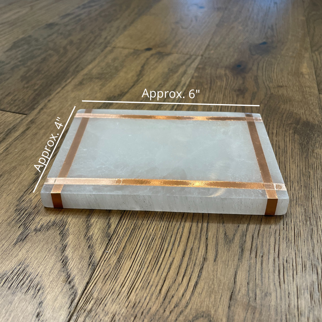 Copper-Infused Selenite Charging Plate