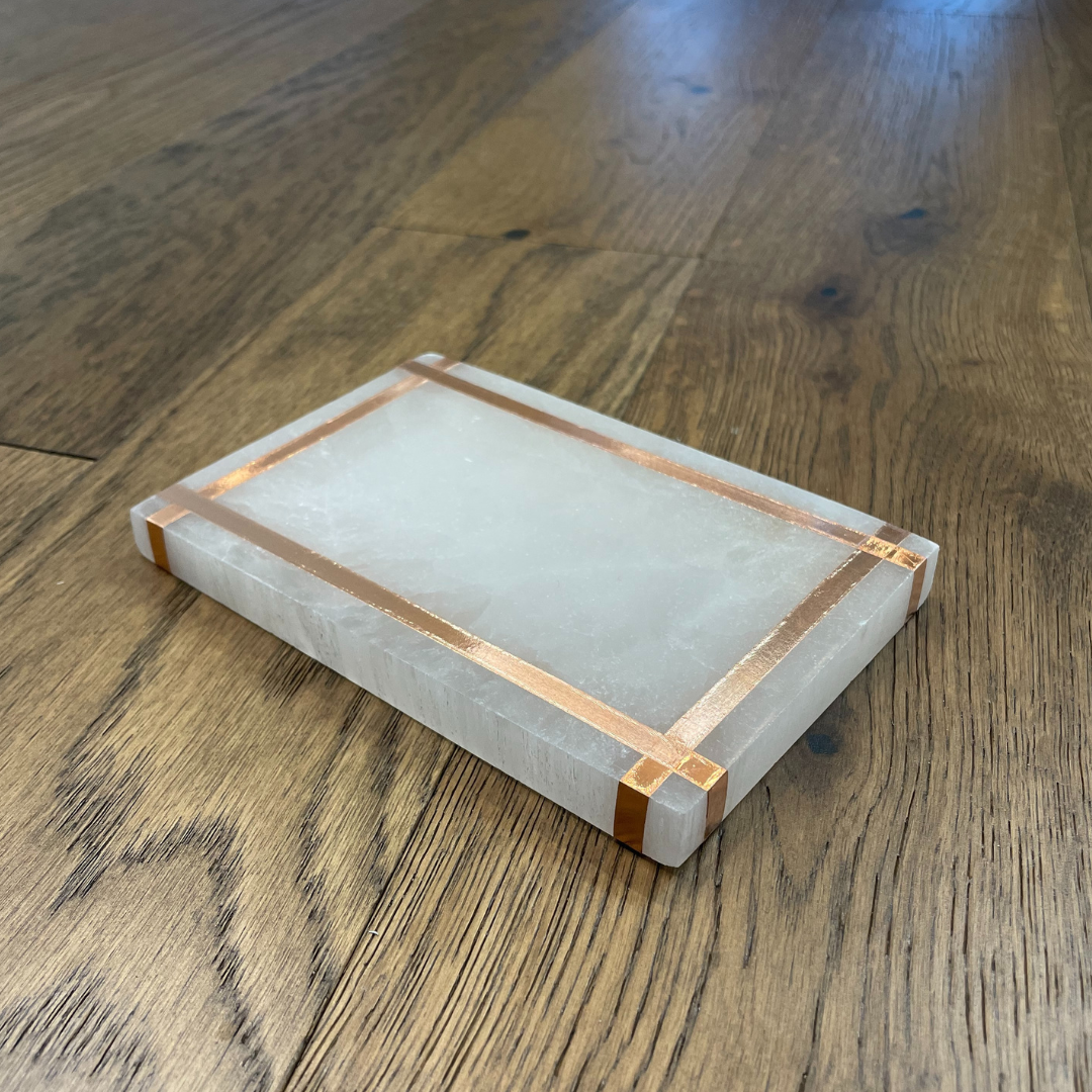 Copper-Infused Selenite Charging Plate