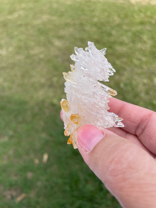 Pink Lemurian Quartz Cluster 51g