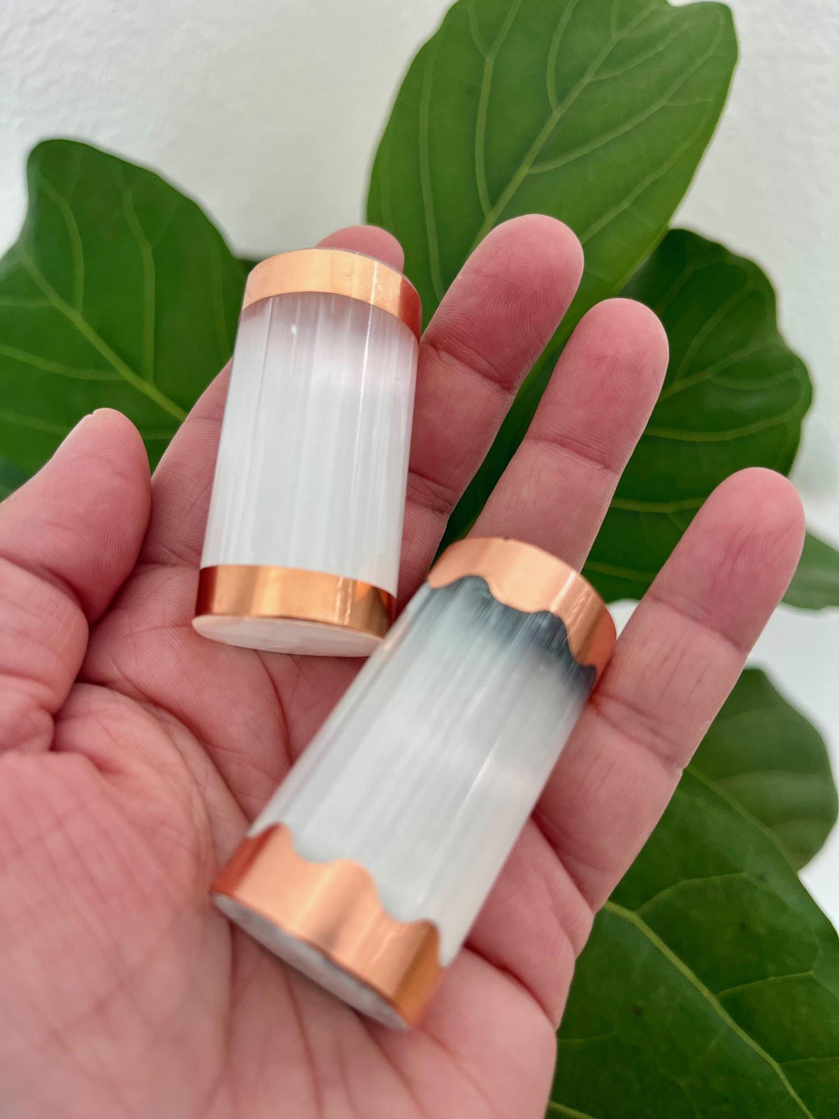 Copper-Infused Selenite Harmonizer Cylinder (2–3.75")