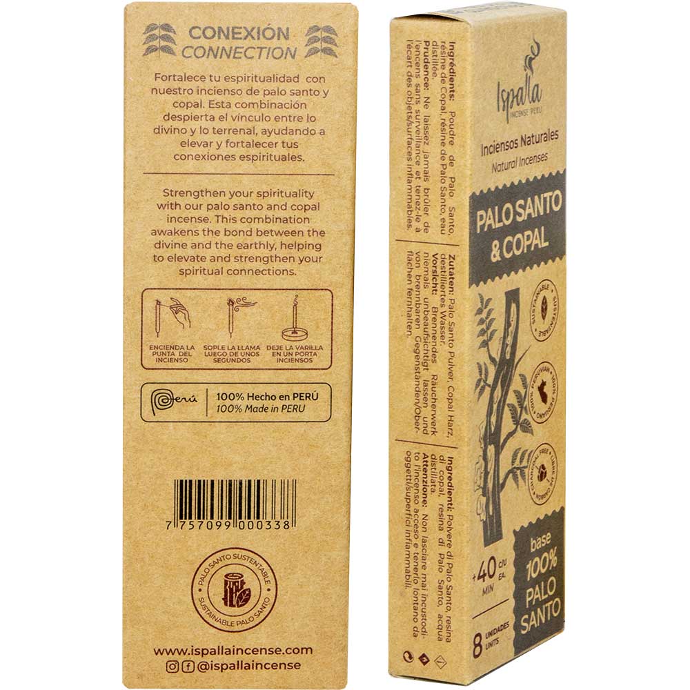 Ispalla Natural Incense - Palo Santo & Copal (8 Sticks)