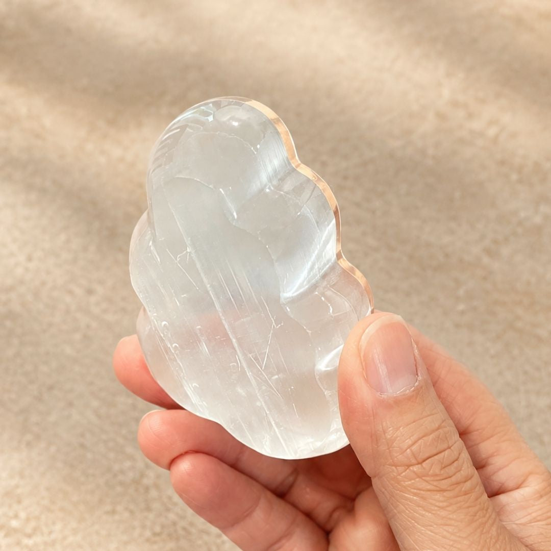 Copper-Infused Selenite Cloud Bowl - Cleanse · Charge · Lift