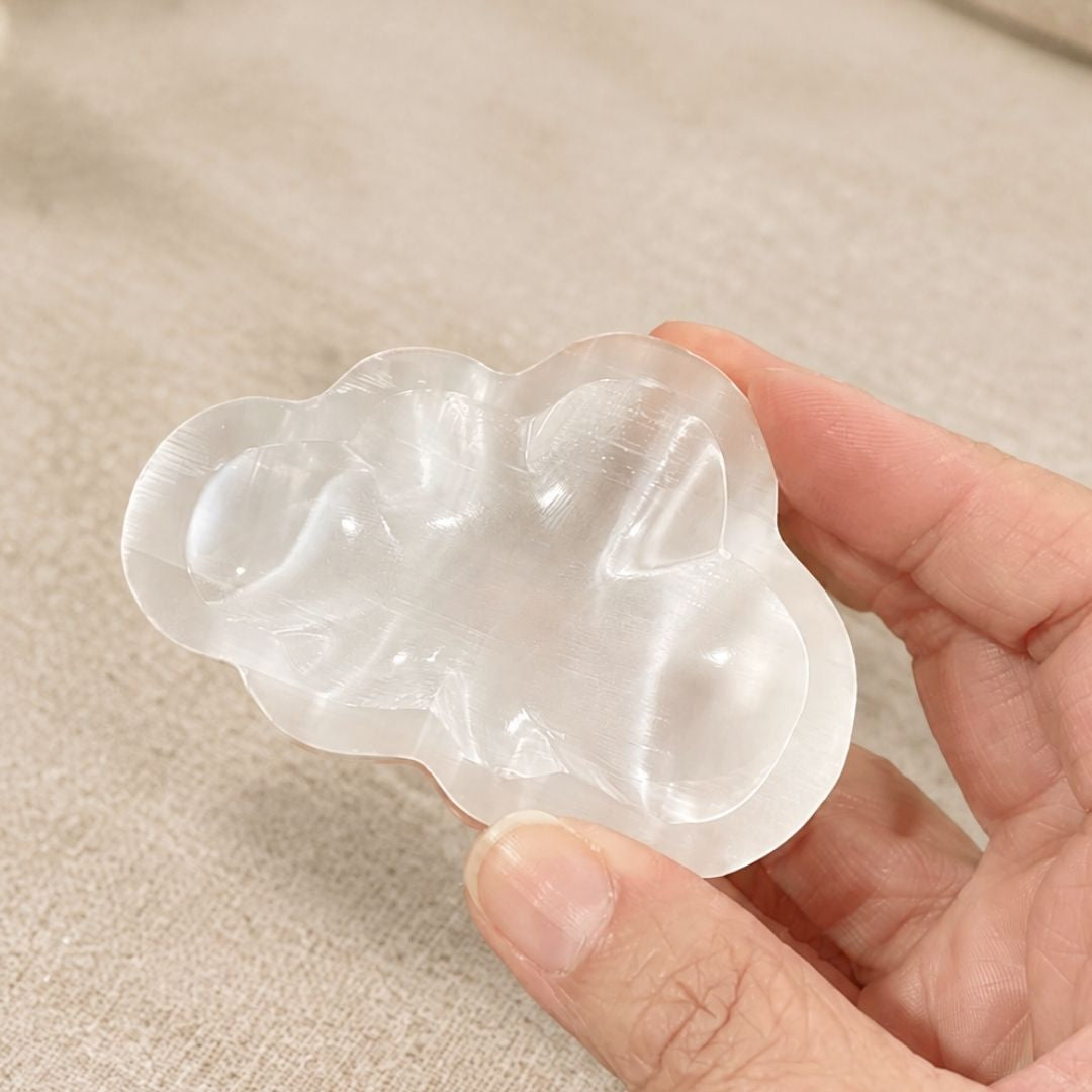 Copper-Infused Selenite Cloud Bowl - Cleanse · Charge · Lift