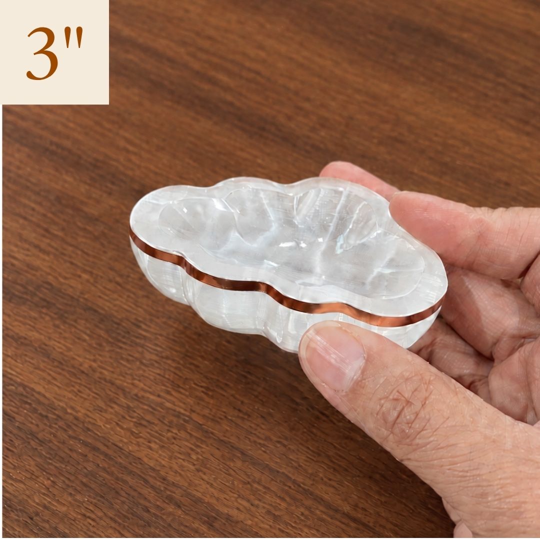 Copper-Infused Selenite Cloud Bowl - Cleanse · Charge · Lift