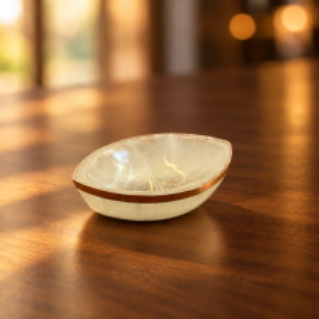 Copper-Infused Selenite Eye Bowl