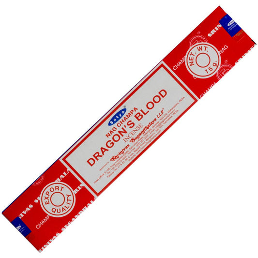 Satya Dragon’s Blood Incense Sticks – 15g Hand-Rolled Masala Incense