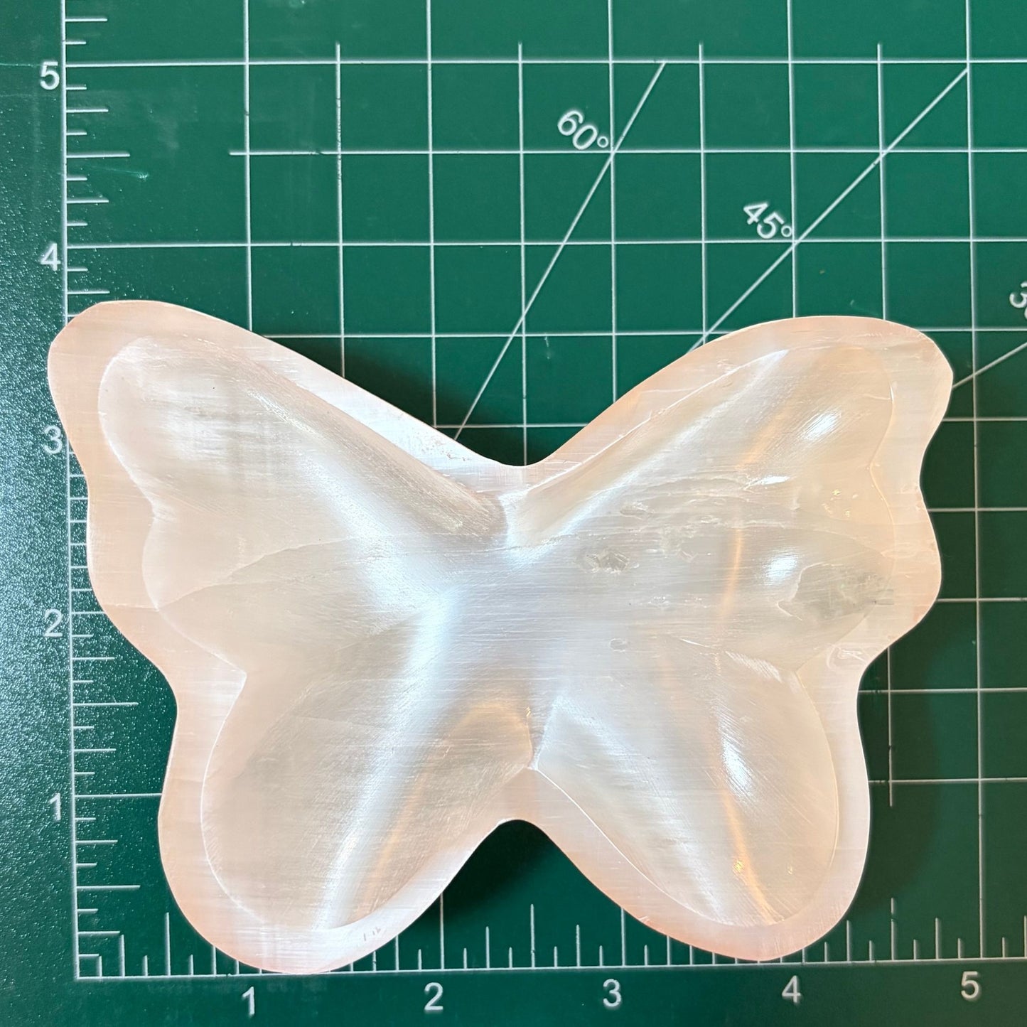 Copper-Infused Butterfly Selenite Bowl | Crystal Charging & Cleansing Dish