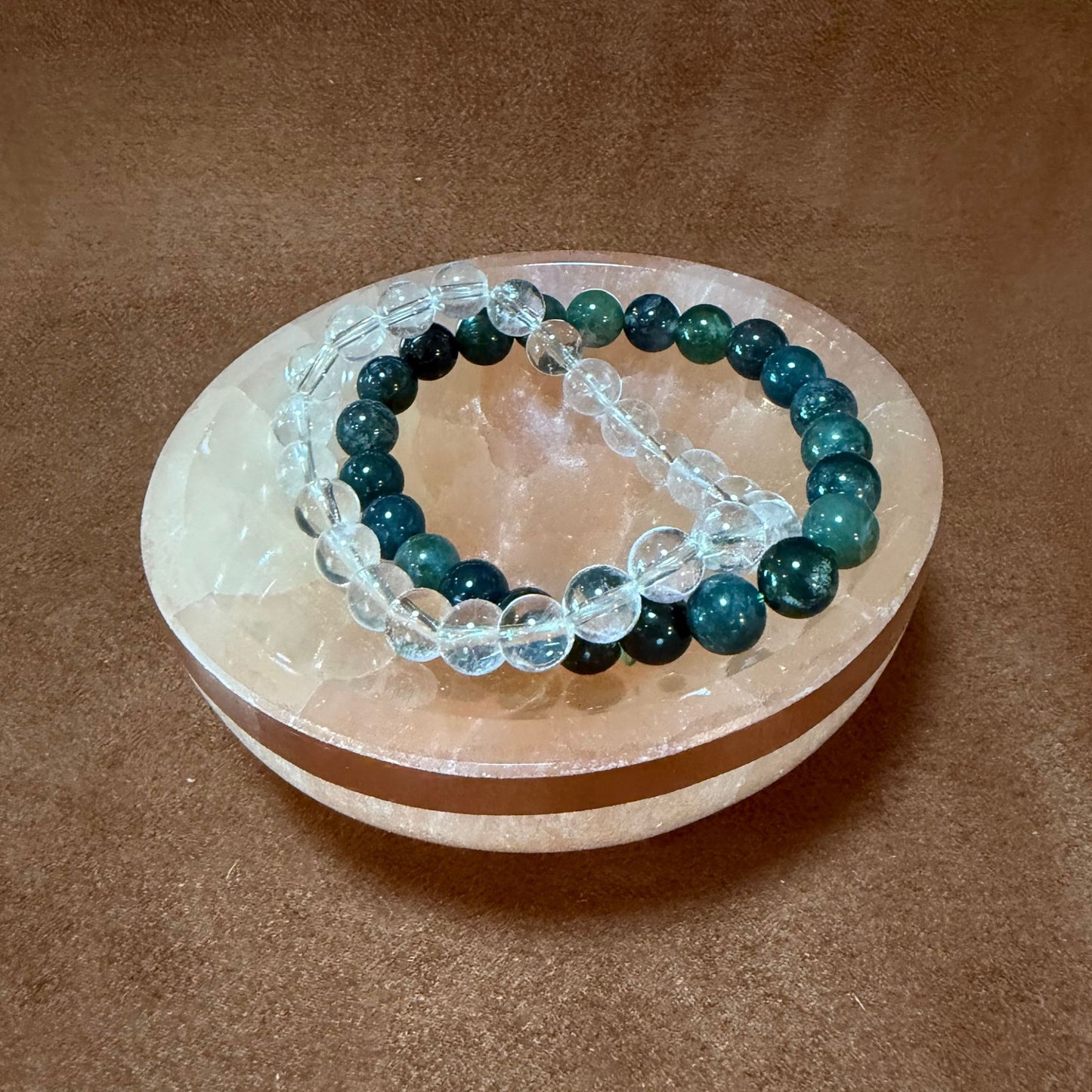 Copper-Infused Orange Selenite Round Bowl - 4"