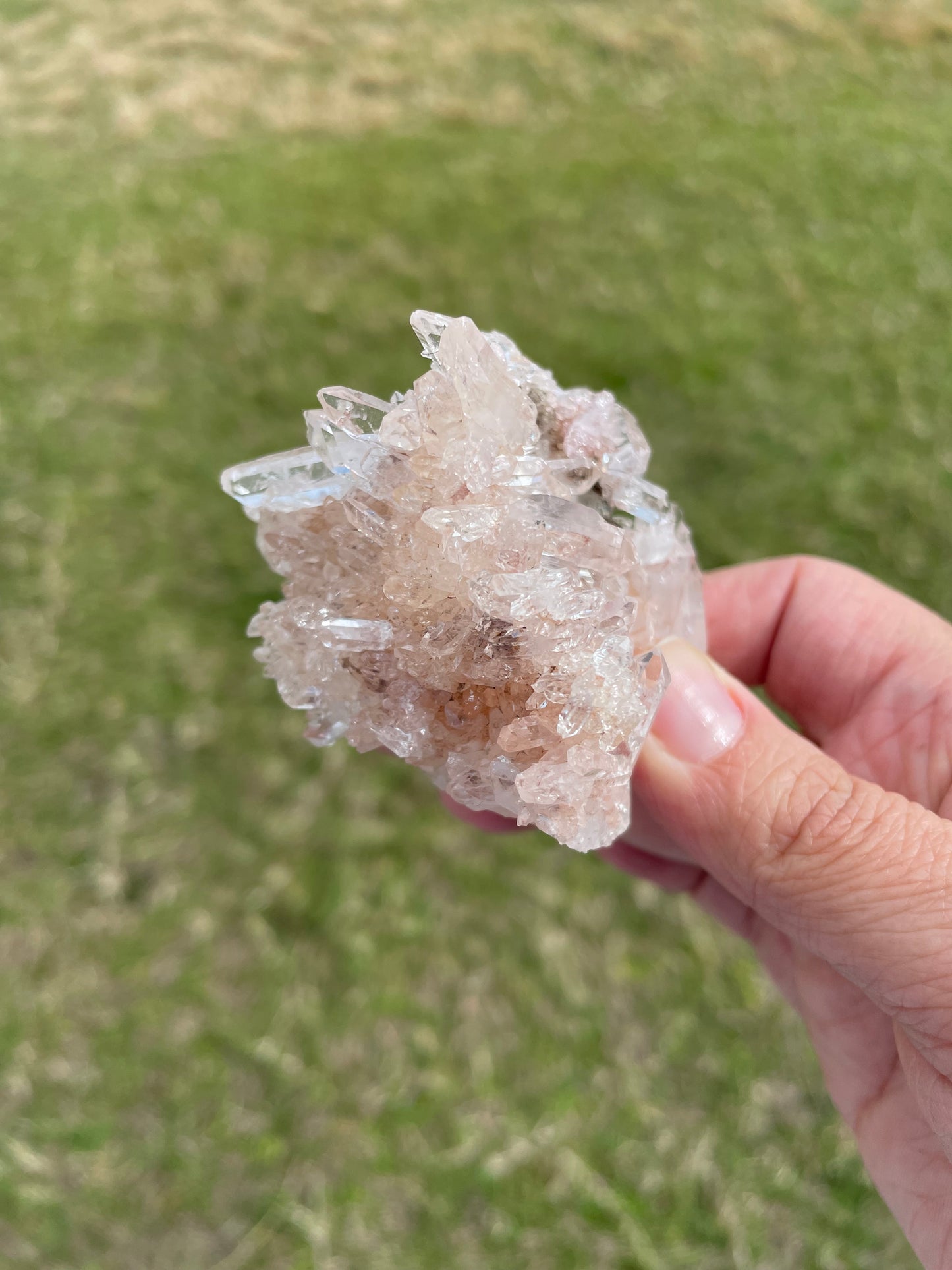 Pink Lemurian Quartz Cluster 122.5g