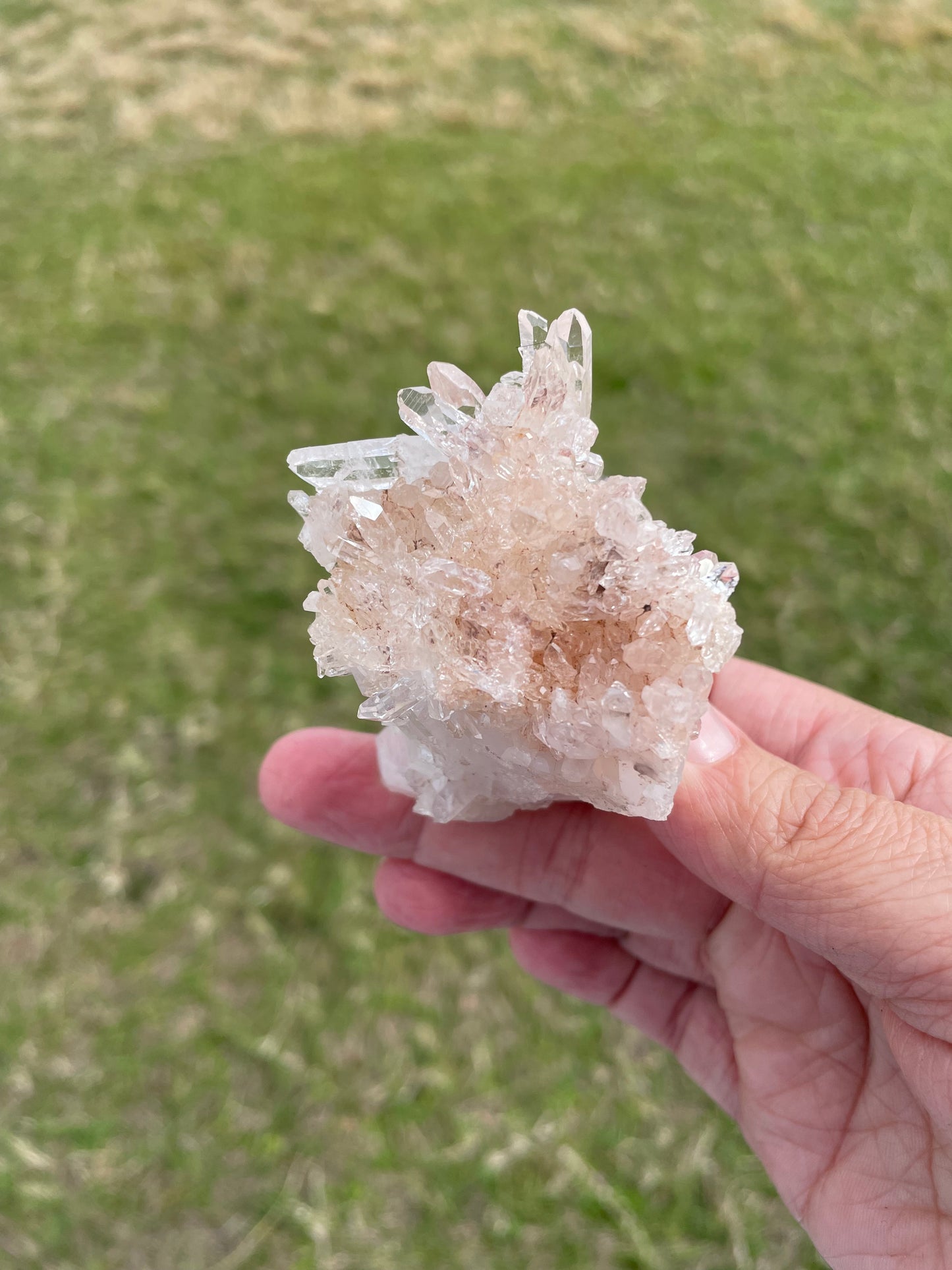 Pink Lemurian Quartz Cluster 122.5g