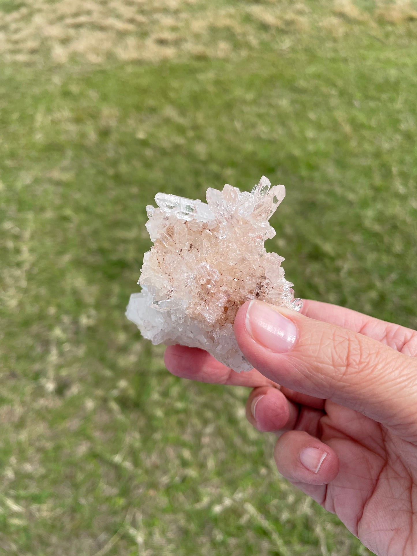 Pink Lemurian Quartz Cluster 122.5g