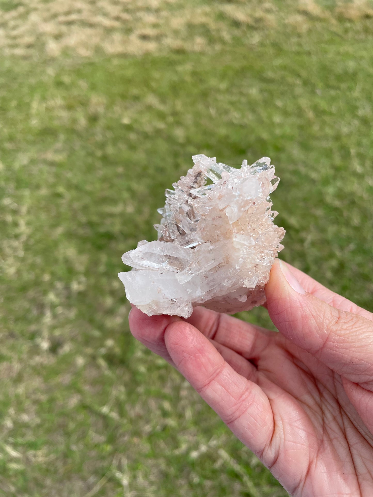 Pink Lemurian Quartz Cluster 122.5g