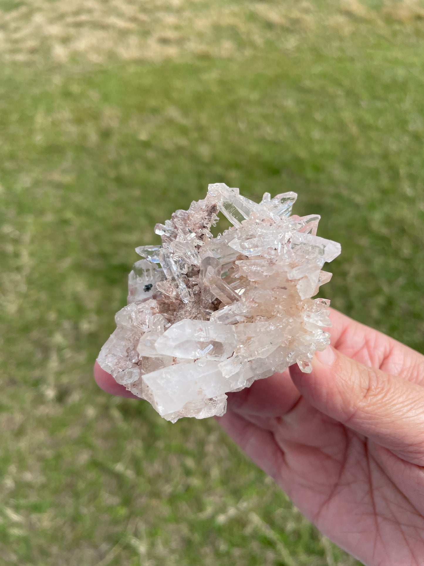 Pink Lemurian Quartz Cluster 122.5g