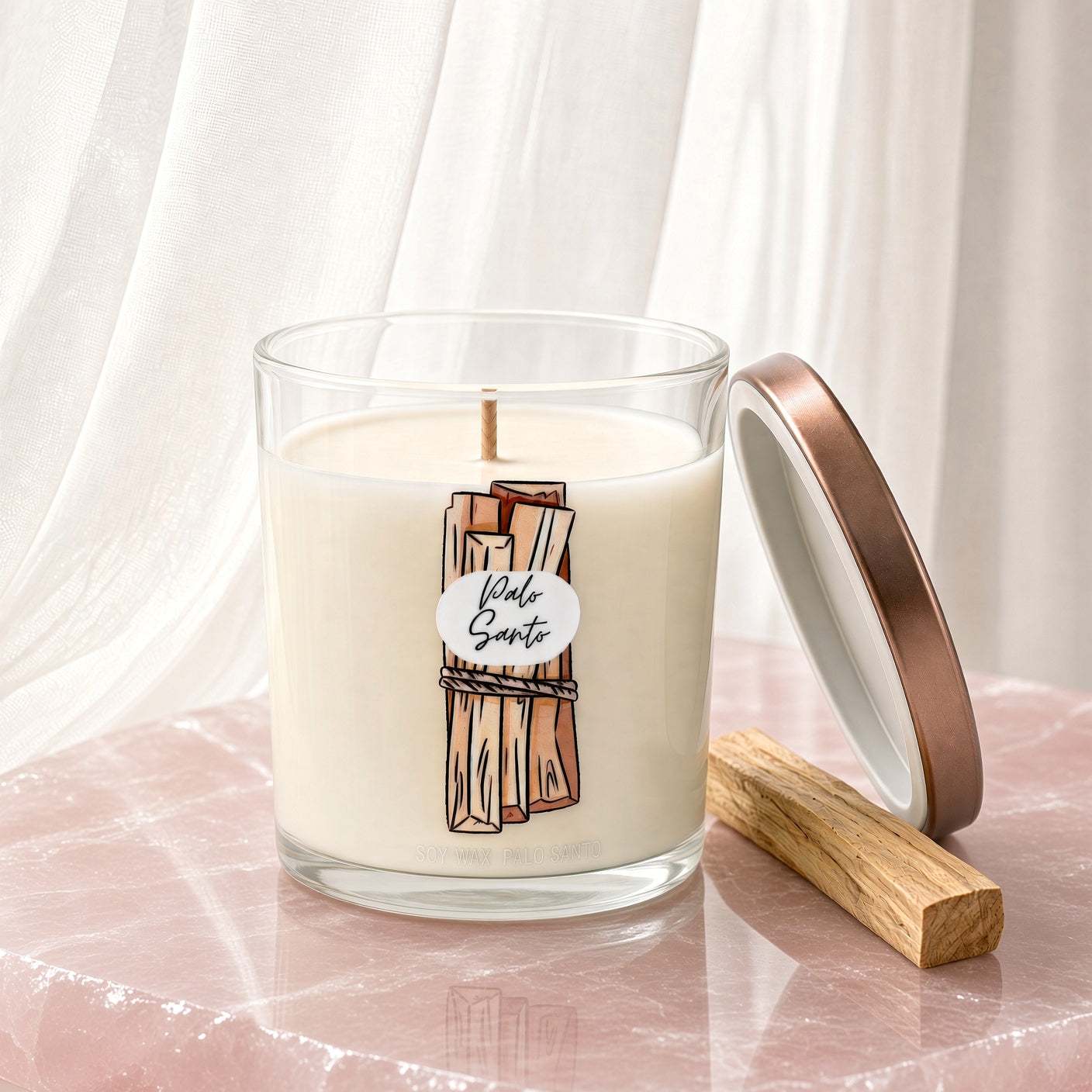 Palo Santo Scent Soy Wax Candle 7oz