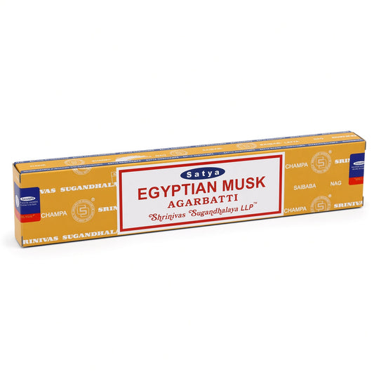 Satya Egyptian Musk Incense Sticks – 15g Hand-Rolled Masala Incense