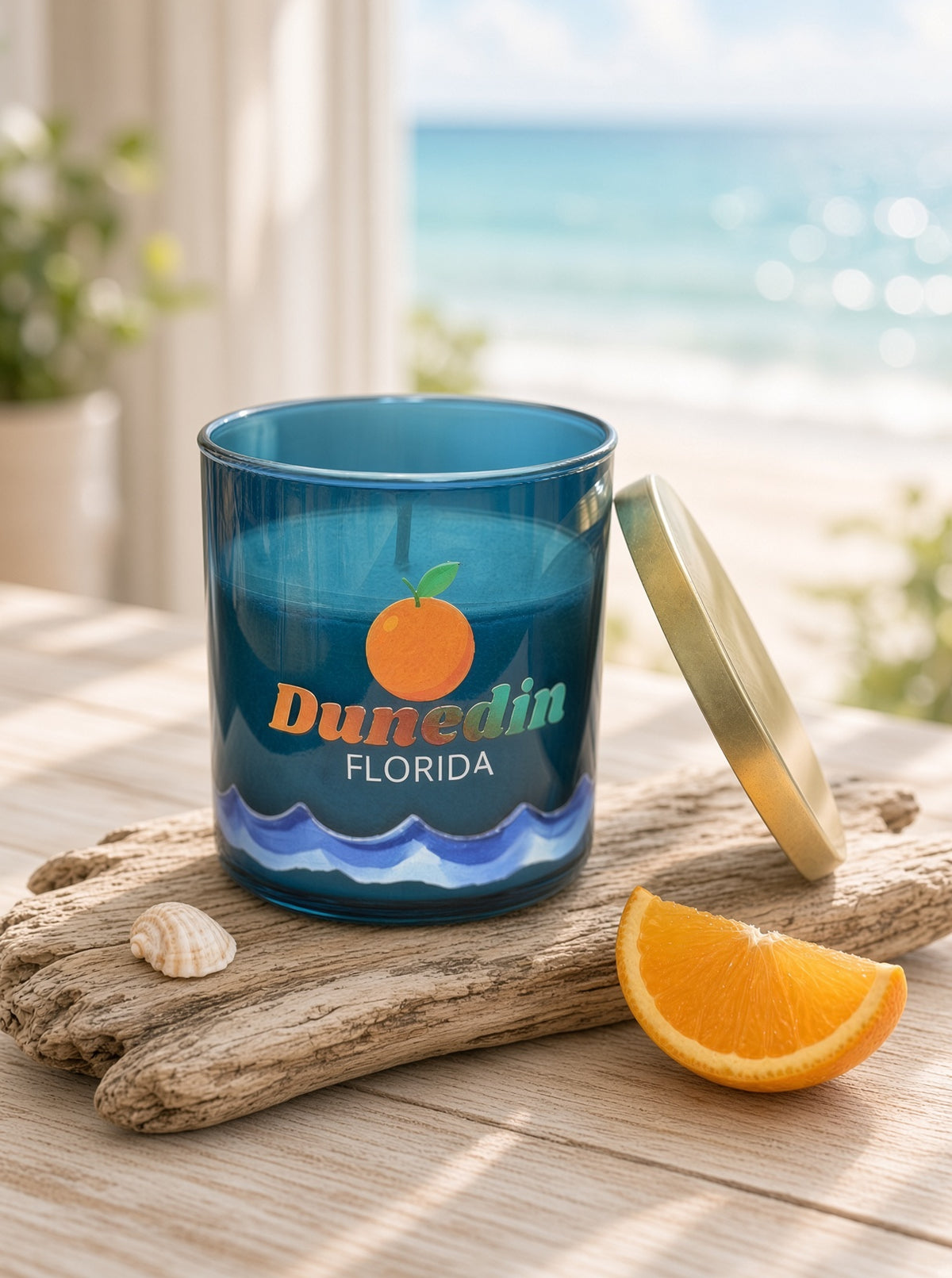 Dunedin Florida - Orange & Beachwood Scent - Soy Wax Candle 7oz
